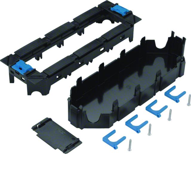 tehalit.GB-EG Puszka montażowa poczwórna 45x45mm PC-ABS czarny GTVR400 HAGER