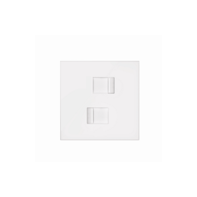 Simon 100 Panel 1-krotny: 2 gniazda RJ45 biały mat 10020111-230 KONTAKT