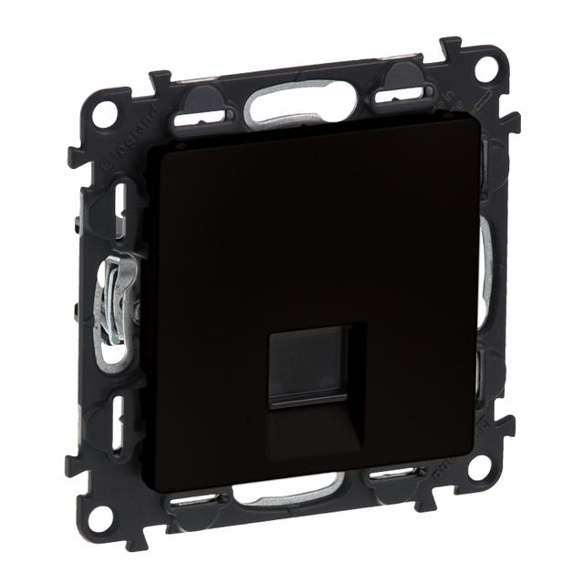 Valena Life - Gniazdo 1Xrj 45 Kat. 5E Utp Czarne 756340 LEGRAND