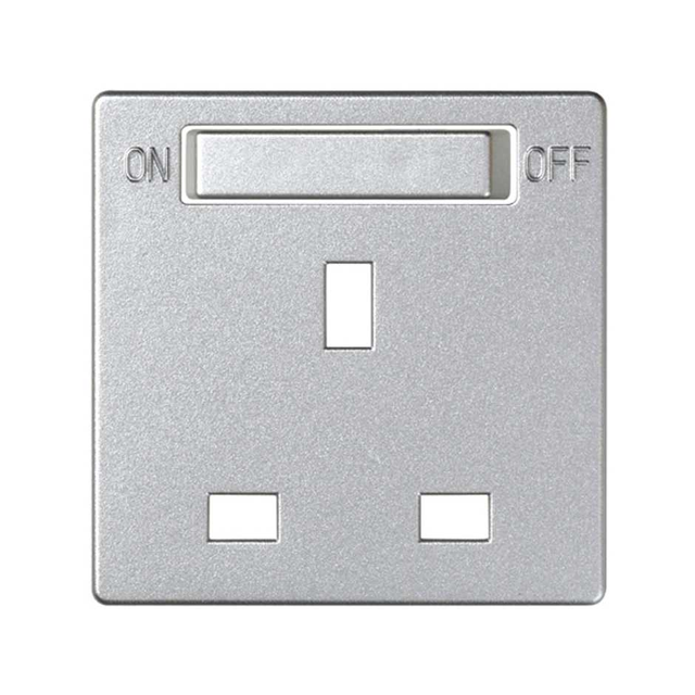 Simon 82 Pokrywa do gniazda standard brytyjski z wyłącznikiem aluminium 8200046-093 KONTAKT