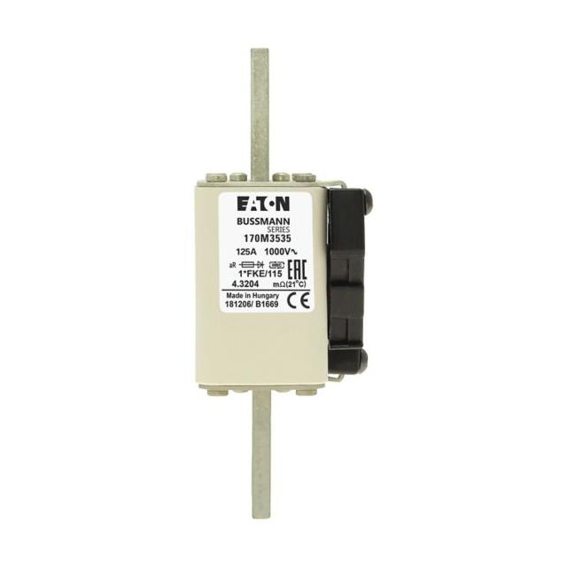 FUSE 125A 1000V 1*FKE/115 AR Wkładka szybka 125A AC 1000V rozmiar 1 43x60x156 mm aR, 170M3535 EATON