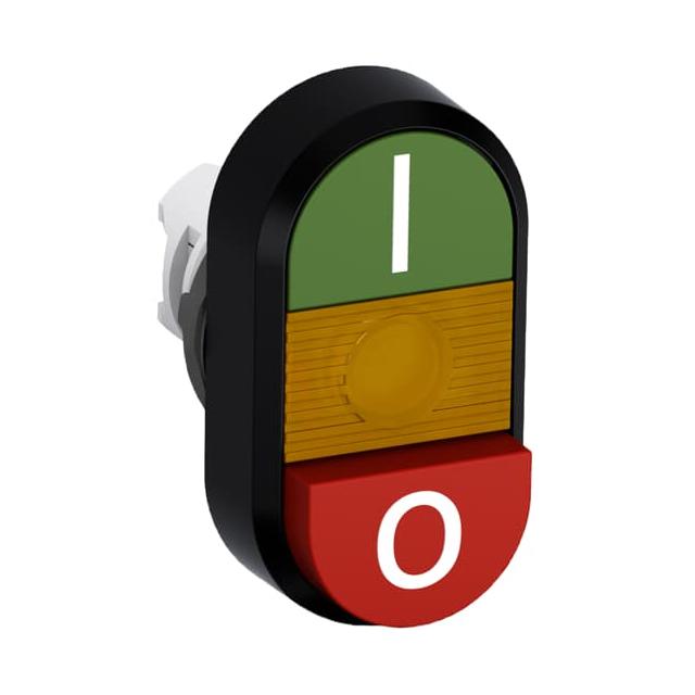 Przycisk podwójny I-0 żółte pole podświetlany MPD13-11Y