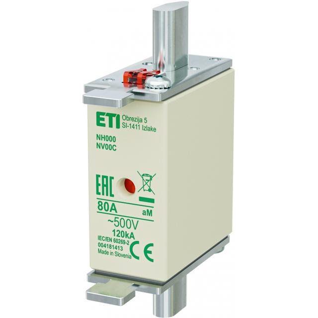 Wkładka topikowa NH silnikowa KOMBI NH000 WT-00C aM 80A 500V 004181413 ETI
