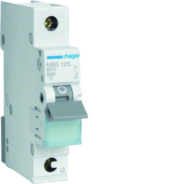 MCB Wyłącznik nadprądowy 6kA 1P B25A QuickConnect MBS125 HAGER