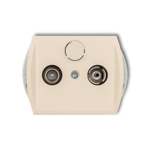 TREND Mechanizm gniazda abonenckiego RTV przelotowego 9dB beżowy