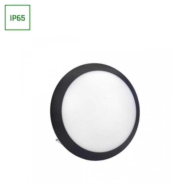 NYMPHEA OMNI BLACK SENSE E27 230V IP65 IK08 FI300X90MM CZARNY OKRĄGŁA CZUJNIK RUCHU