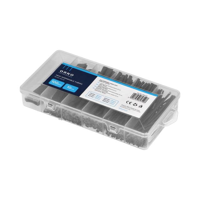 Zestaw koszulek termokurczliwych uniepalnionych 100 szt. Czarny OR-AE-13141/B ORNO