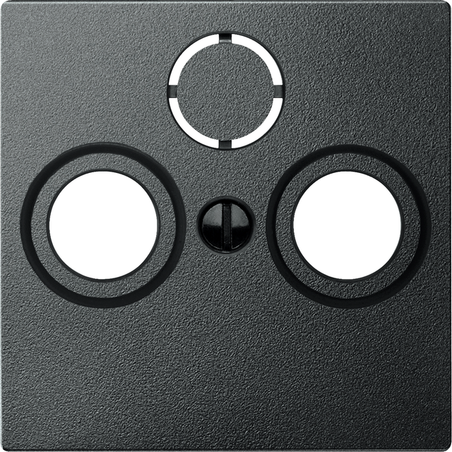 Merten, System M, płytka centralna gniazd antenowych, 2/3 otwory, antracyt