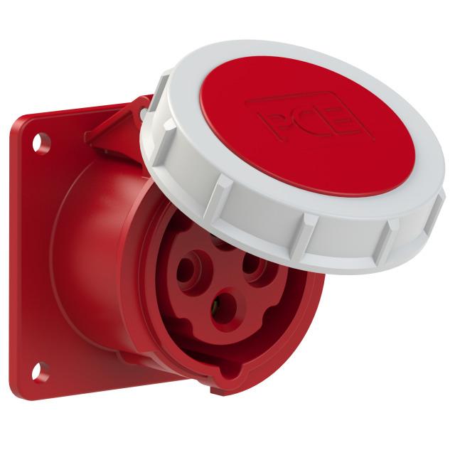 Gniazdo tablicowe 16A 4P 400V /75x75/ czerwone IP67 POWER TWIST 3142-6V PCE
