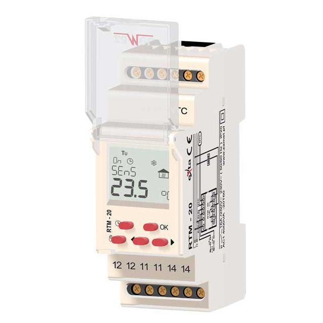 REGULATOR TEMPERATURY 5-60C BEZ SONDY 230V AC TYP: RTM-20
