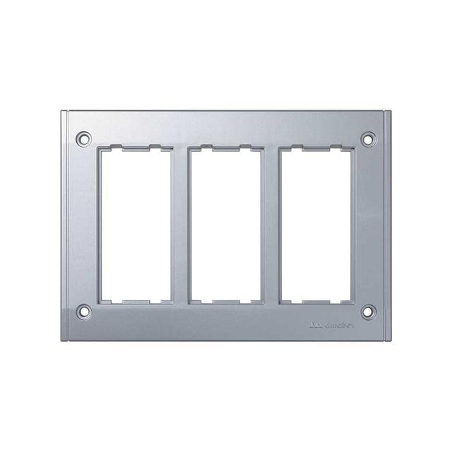 Simon Connect Ramka 3-modułowa do puszki SBM350 6x K45 aluminium SBM302/8 KONTAKT