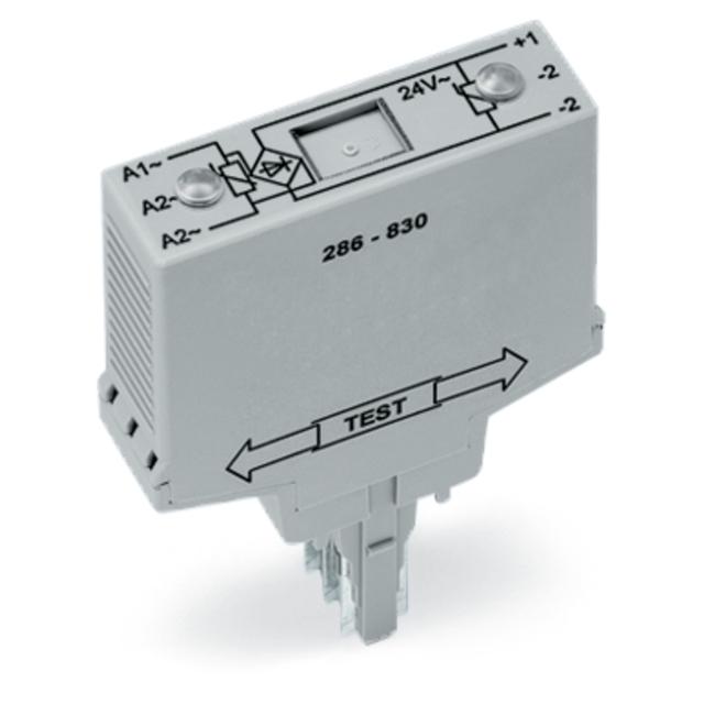 Moduł prostowniczy napięcie wejściowe 24V AC z zabezpieczeniem warystorem szary 286-830 WAGO