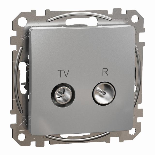Sedna Design & Elements Gniazdo antenowe RTV końcowe 4dB srebrne aluminium SDD113471R Schneider