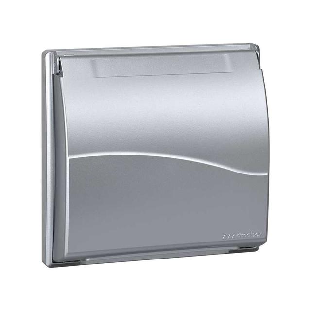 Simon Connect Ramka 2-modułowa do puszki SBM250 z pokrywą 4x K45 aluminium SBMT202/8 KONTAKT