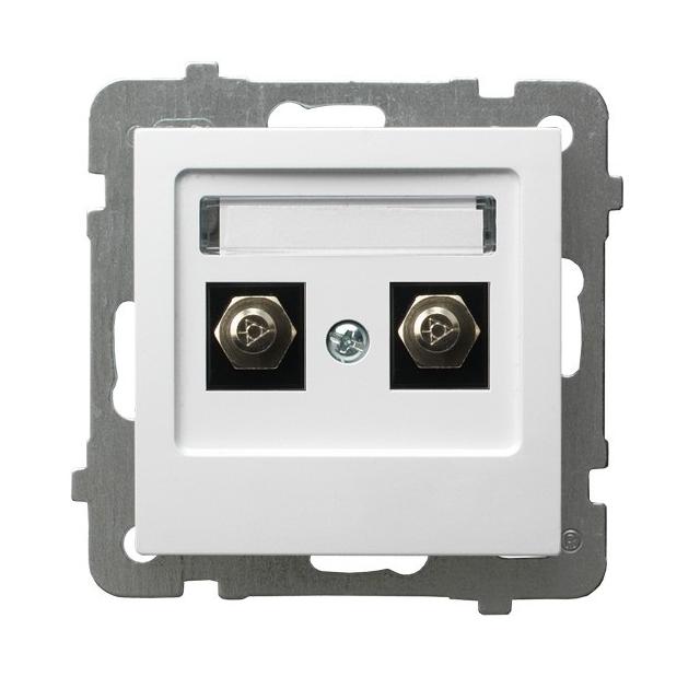 AS Gniazdo ekwipotencjalne podwójne - kolor biały