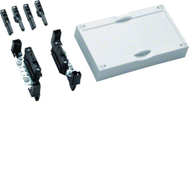 univers N Blok dla szyn zbiorczych poziomych 12/20/30x5/10mm 60mm 1-pol. 150x250mm UE11E0 HAGER