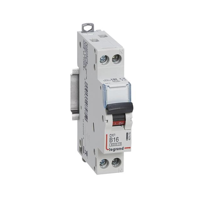 Wyłącznik Nadprądowy S 301N 1P+N B 16 6kA DX3 407475 LEGRAND