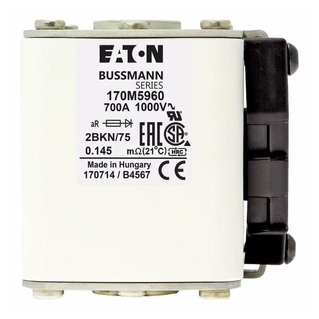 FUSE 700A 1000V 2BKN/75 AR UR Wkładka szybka 700A AC 1000V rozmiar 2 59x77x75 mm aR IEC UL 170M5960