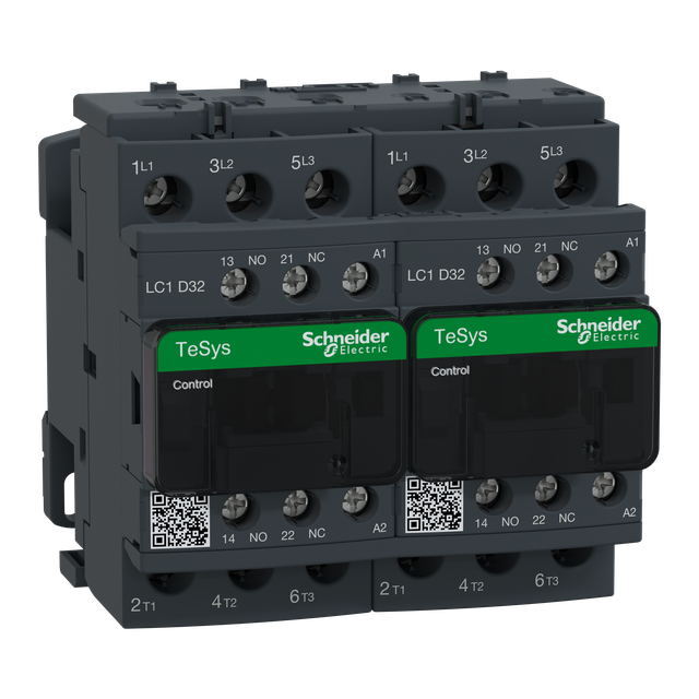 Stycznik nawrotny I=32A AC-3 napięcie cewki 24 V AC LC2D32B7 SCHNEIDER