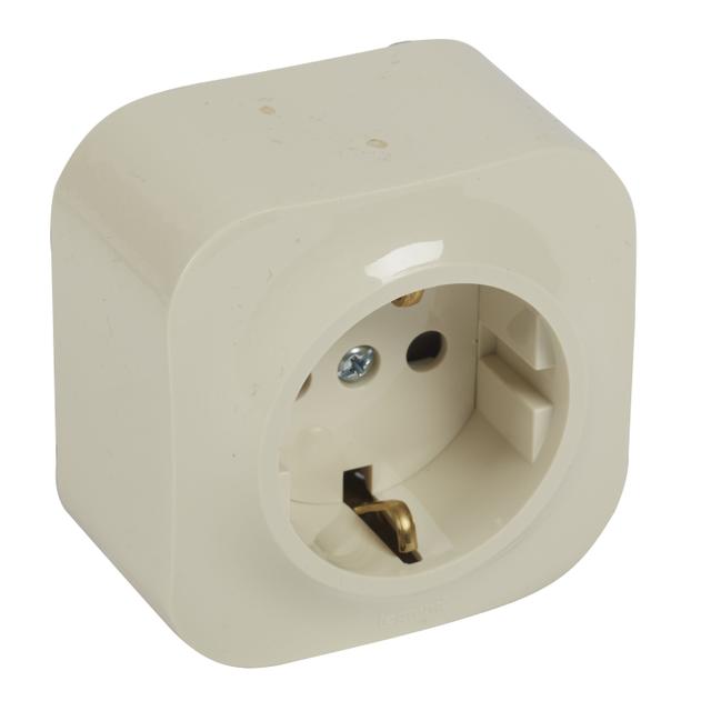 Forix IP20 Gniazdo Pojedyncze Schuko 16A 250V Kremowe 782450 LEGRAND