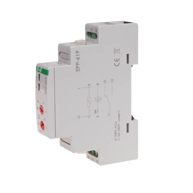 PRZEKAŹNIK PRIORYTETOWY Z KANAŁEM PRZELOTOWYM, STYKI: 1P, IMAX=16A, MONTAŻ NA SZYNE, 1 MODUŁ