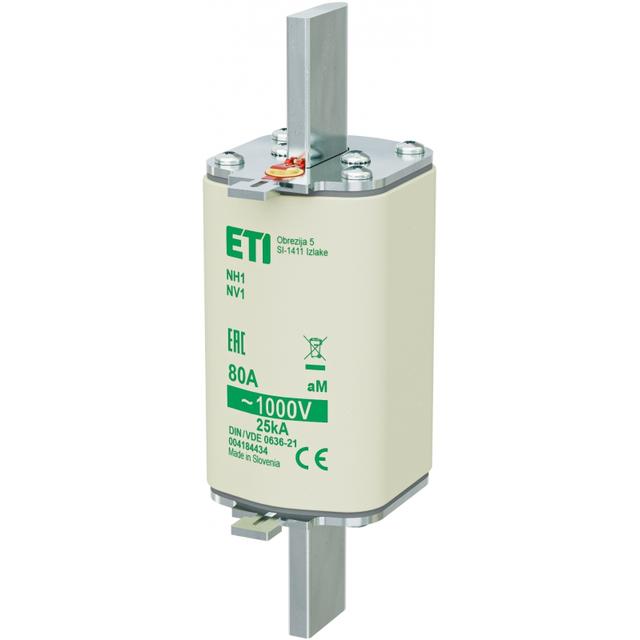 WT/NH-1/aM 80A 1000V - Wkładka topikowa przemysłowa - silnikowa 1000V