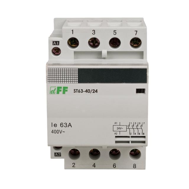 Stycznik modułowy montaż na szynie styki 4Z 63A ST63-40-24V F&F