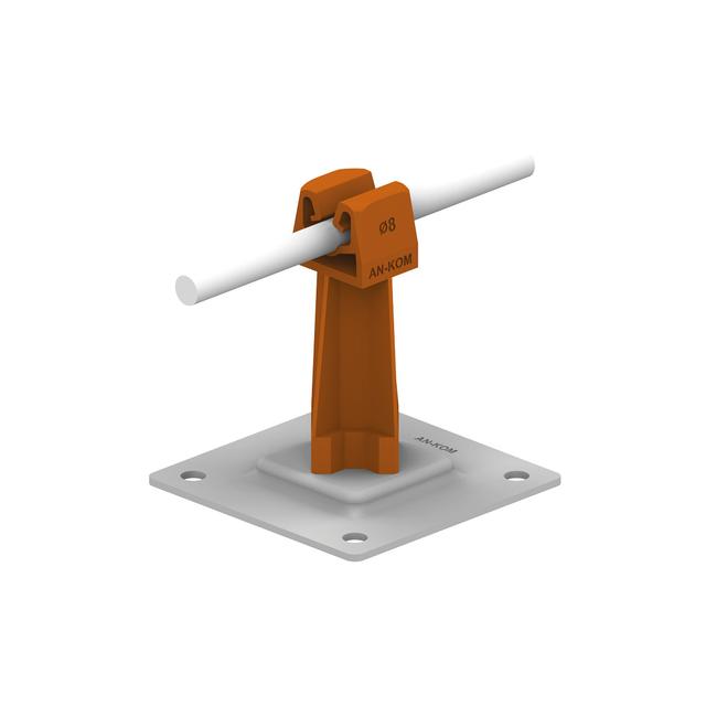 AN-11P/OG/-N Uchwyt na płytce stal.H=7cm Z-zatrz. /OG/ brązowy