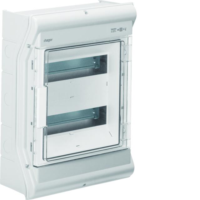Rozdzielnica modułowa 2x12 natynkowa odporna UV IP65 Vector VE212SN HAGER