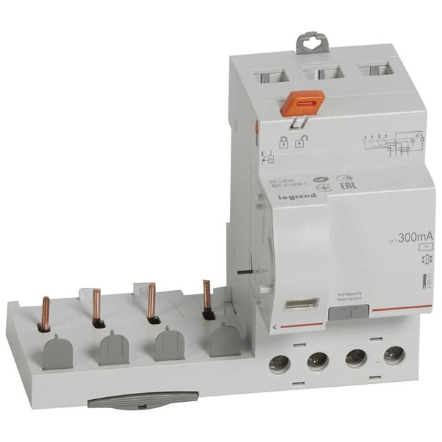BLOK RÓŻNICOWOPRĄDOWY PR 304 4P 40A 300MA TYP AC SERII DX3, Legrand