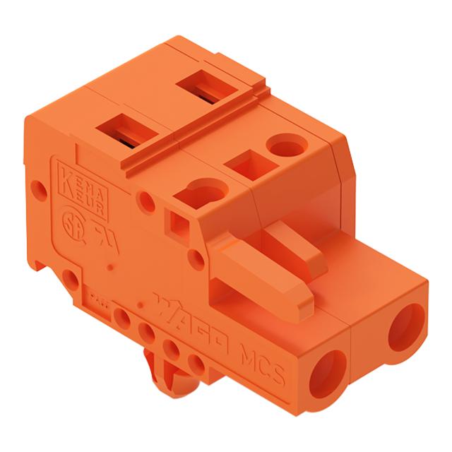 MCS-MIDI Classic gniazdo 2-bieg. pomarańczowe raster 7,62 mm /100szt./ WAGO