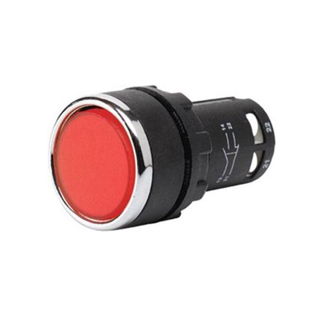 Przycisk monoblok, kryty, czerwony, 1NC