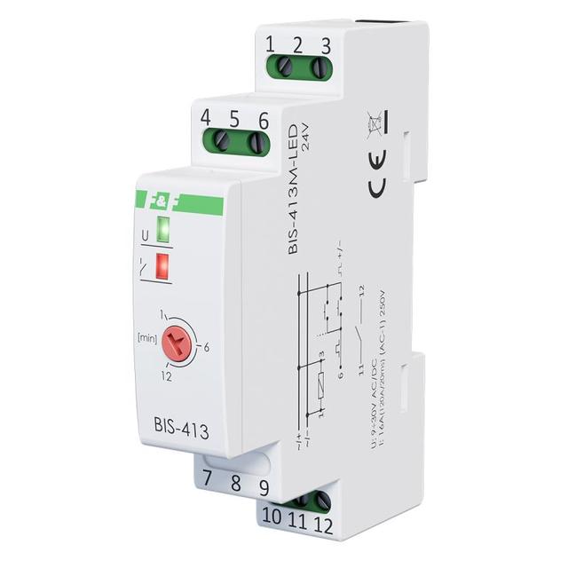 Przekaźnik bistabilny z wyłącznikiem czasowym z pamięcią na szynę DIN 160A/20ms F&F