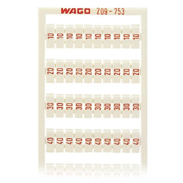 ramka z oznacznikami 20 x 10 20...50 nadruk czerwony /5szt./ WAGO