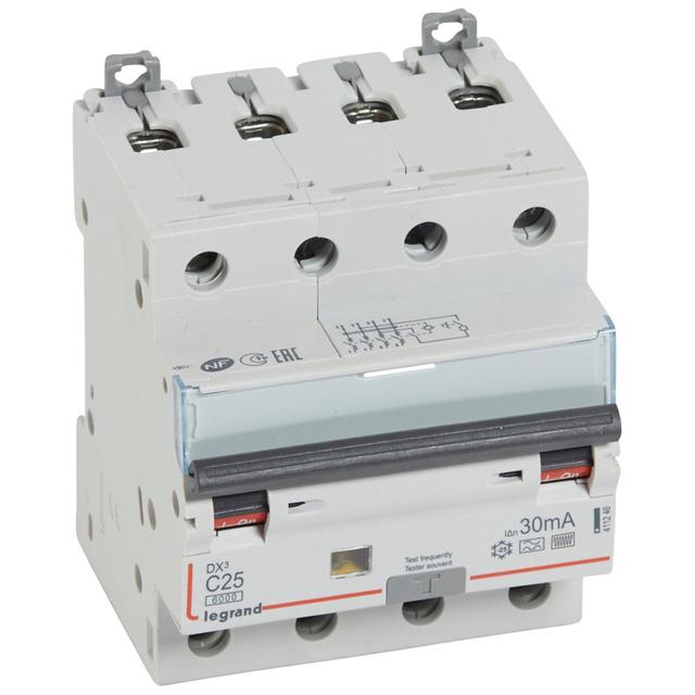 Wyłącznik Różnicowonadprądowy P 314 4P C25A 30Ma Typ F Serii DX3 411246 LEGRAND