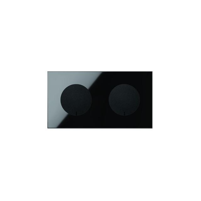 Simon 100 Panel 2-krotny IP44: 2 gniazda zasilające czarny 10020191-138 KONTAKT