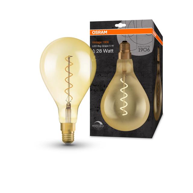 Żarówka LED Vintage 1906 LED CL A160 FIL GOLD 28 dim 5W/820 E27 4058075269705 LEDVANCE