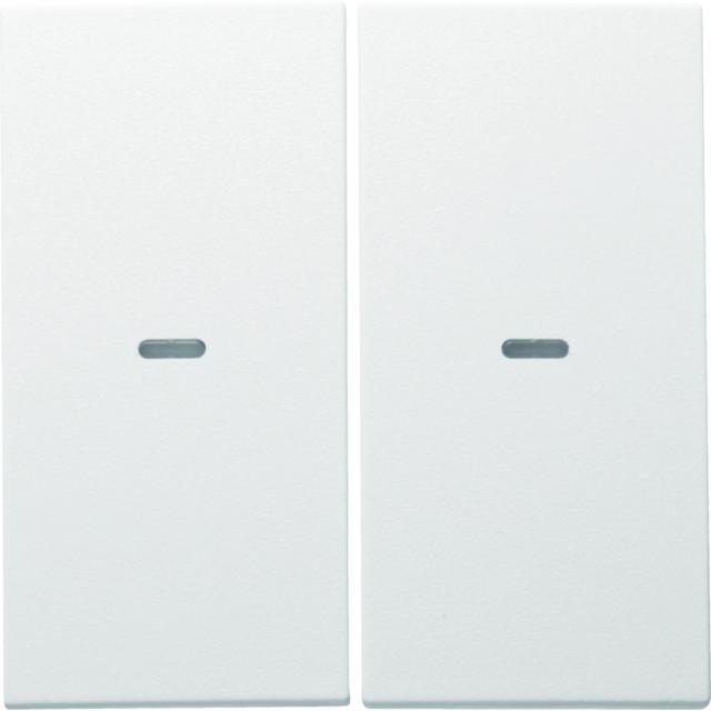BERKER KNX e/s B.x Klawisze z soczewką do modułu przycisku podwójnego biały mat 80960399 HAGER