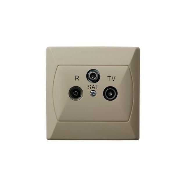 AKCENT Gniazdo RTV-SAT końcowe - kolor beżowy