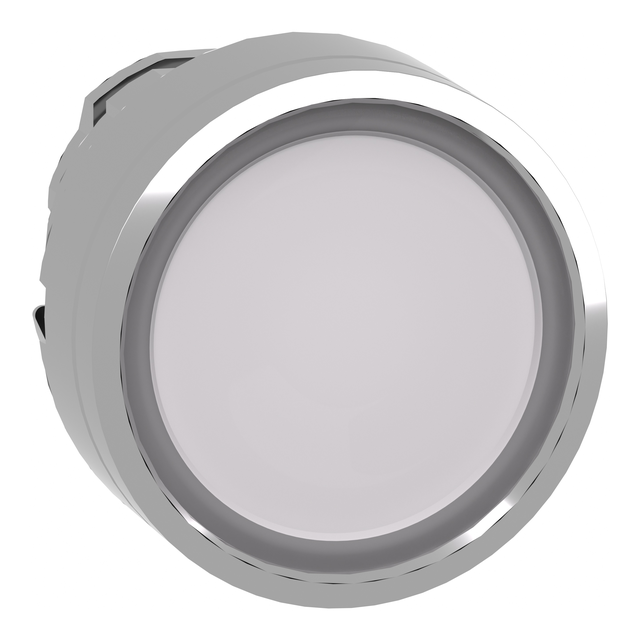 Harmony XB4 Przycisk płaski z zatrzaskiem push push biała LED metalowy ZB4BH013 Schneider