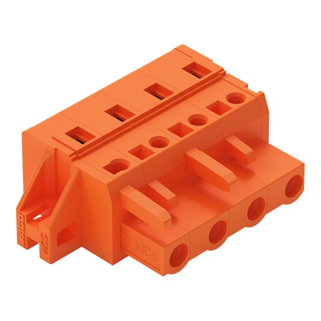 MCS-MIDI Classic gniazdo 4-bieg. pomarańczowe raster 7,62 mm /50szt./ WAGO