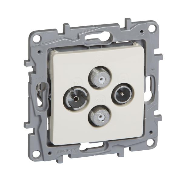 NILOE - GNIAZDO TV-RD-SAT-SAT KOŃCOWE TYPU GWIAZDA 1,5 DB KREMOWE, Legrand