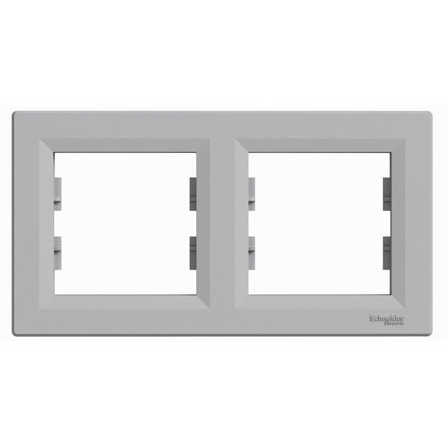 Asfora, ramka 2-krotna, pozioma, aluminium