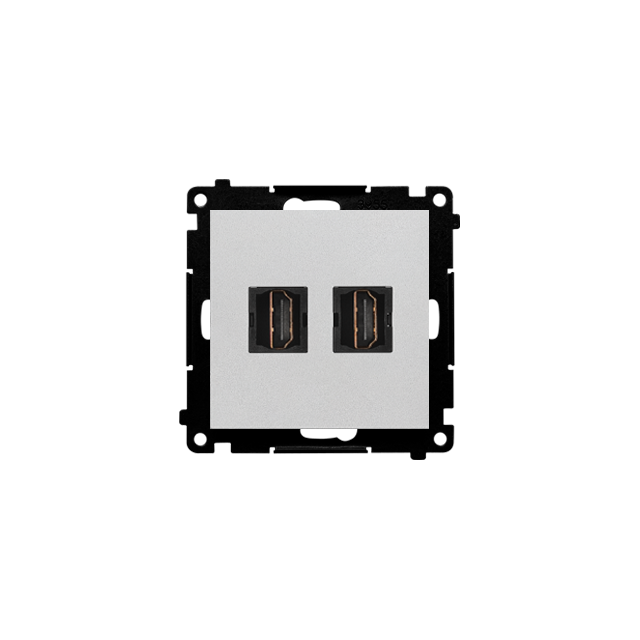 Simon 55 Gniazdo HDMI podwójne Aluminium mat TGHDMI2.01/143 KONTAKT