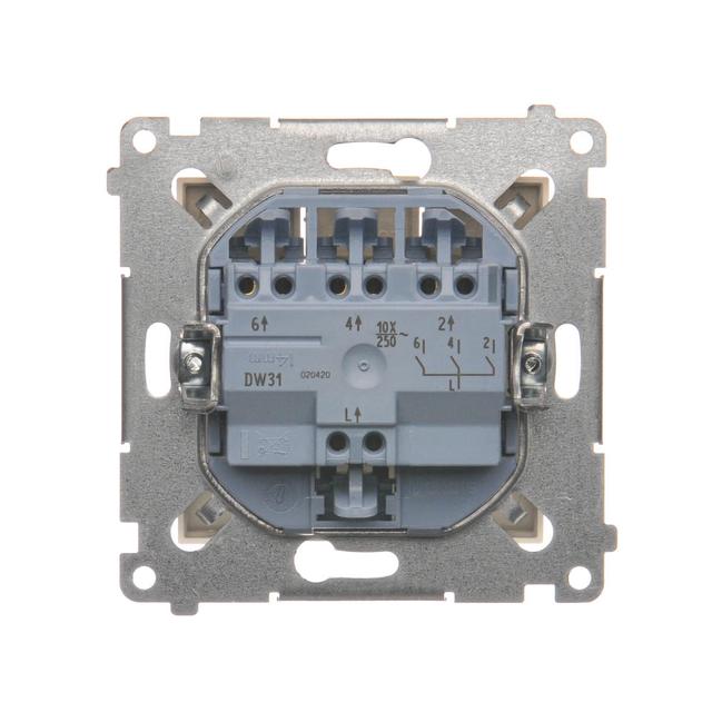 Simon 54 Łącznik potrójny 10A 250V szybkozłączka kremowy DW31.01/41 KONTAKT