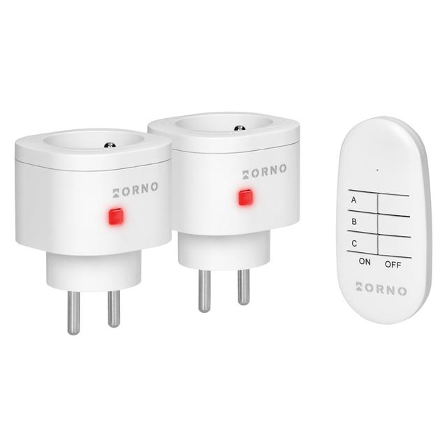 Zestaw bezprzewodowych mini gniazd sterowanych pilotem 2+1 OR-GB-462 ORNO