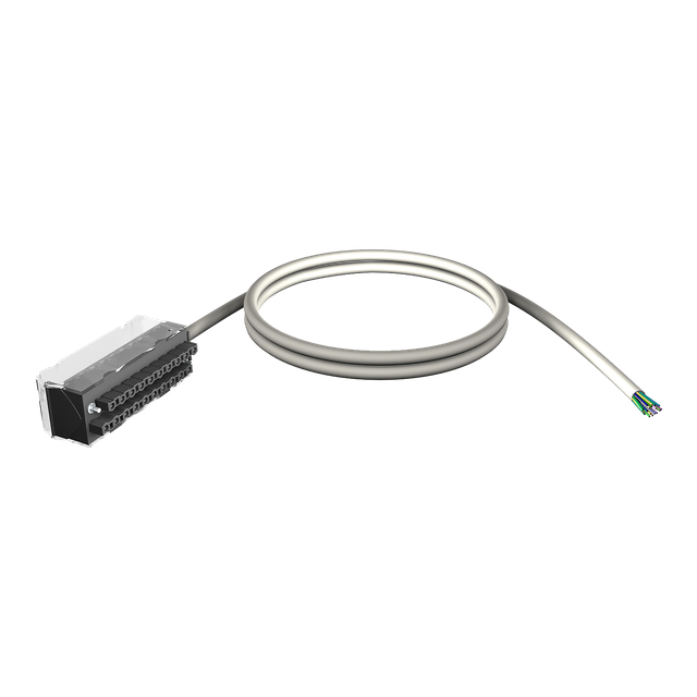 Modicon X80, ekranowany zestaw kablowy, złącze 20 pin, 1 x luźne końcówki, do modułów wejść/wyjść X8
