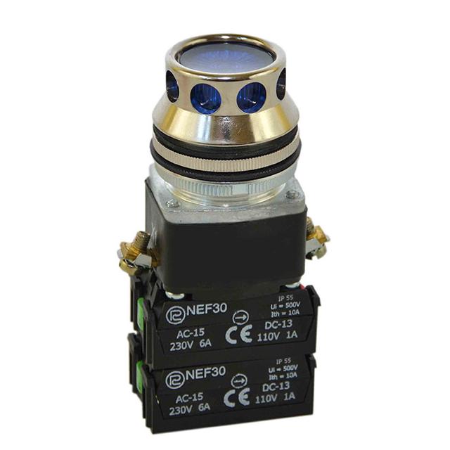 Przycisk NEF30-KL 2X2Y 130V niebieski W0-NEF30-KL 2X2Y/110V N PROMET