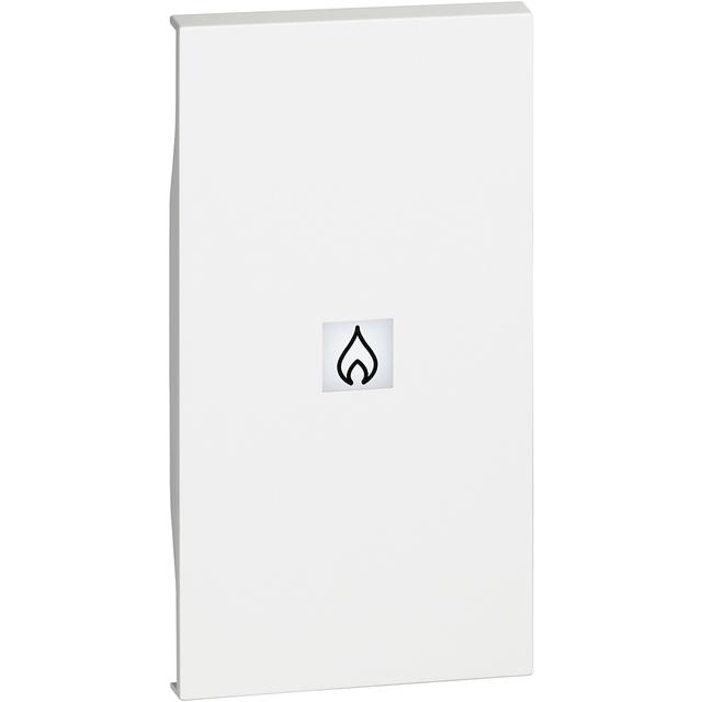 LIVING NOW - KLAWISZ Z OKIENKIEM PODŚWIETLENIA  OGRZEWANIE  - 2 MODUŁY - BIEL, Bticino