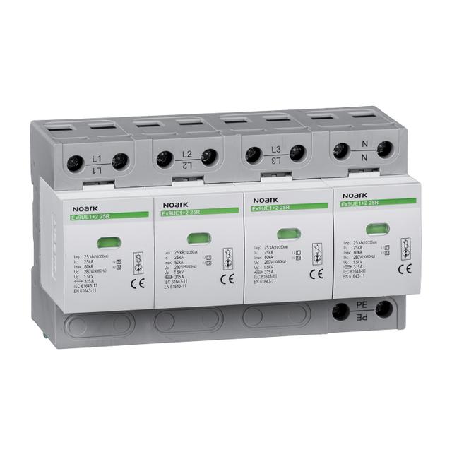 Ex9UE1+2 25R 4P 280 Ogranicznik przepięć typ T1+T2 280V AC 25kA wymienna wkładka 4P styk pomocniczy